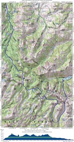 Hoover Peaks Trip Map 2004