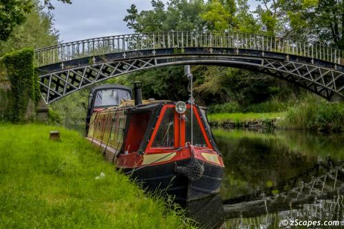 Canal Boat docked on River Brent