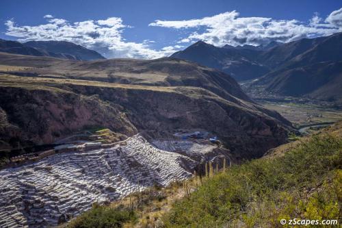 Maras mountain & Urubamba valley view