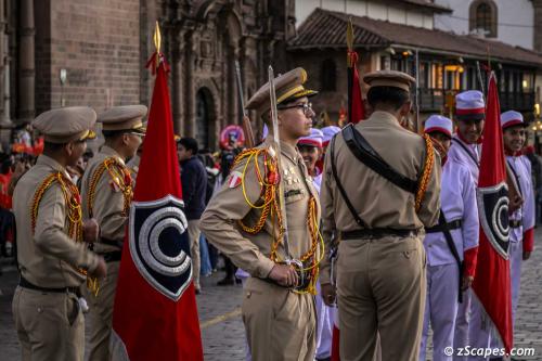Soldier at a attention during chruch ceremony & parade
