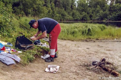 John whipping up a gourmet meal 1991