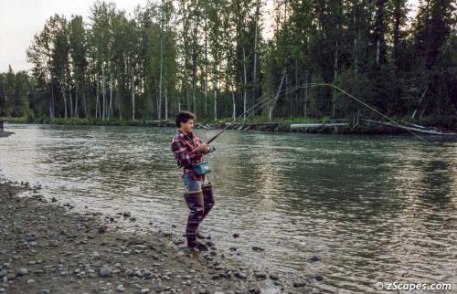 Gerge reeling in the big one